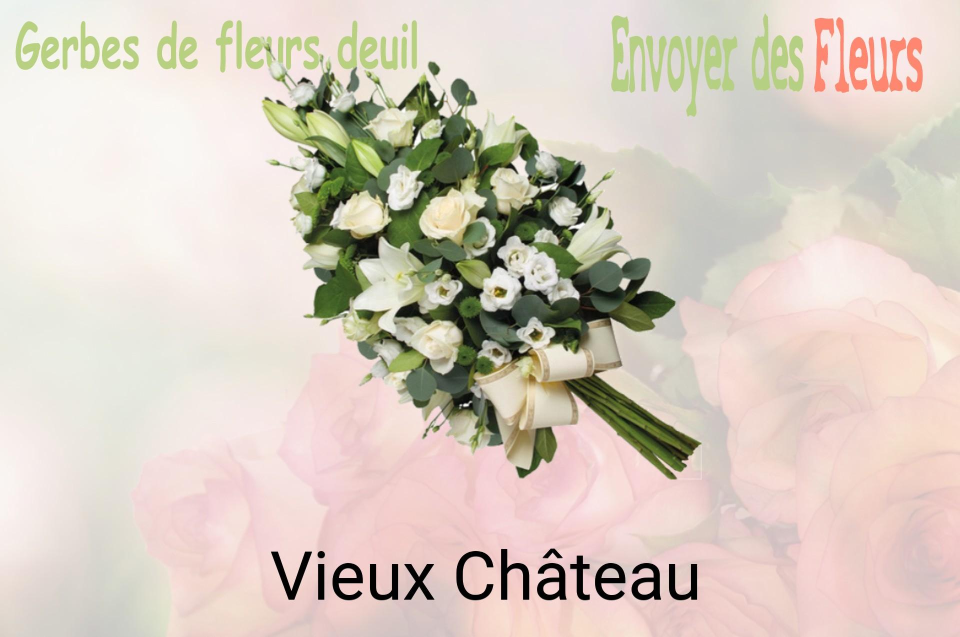 Gerbe de fleurs de deuil livrée à Vieux-Château